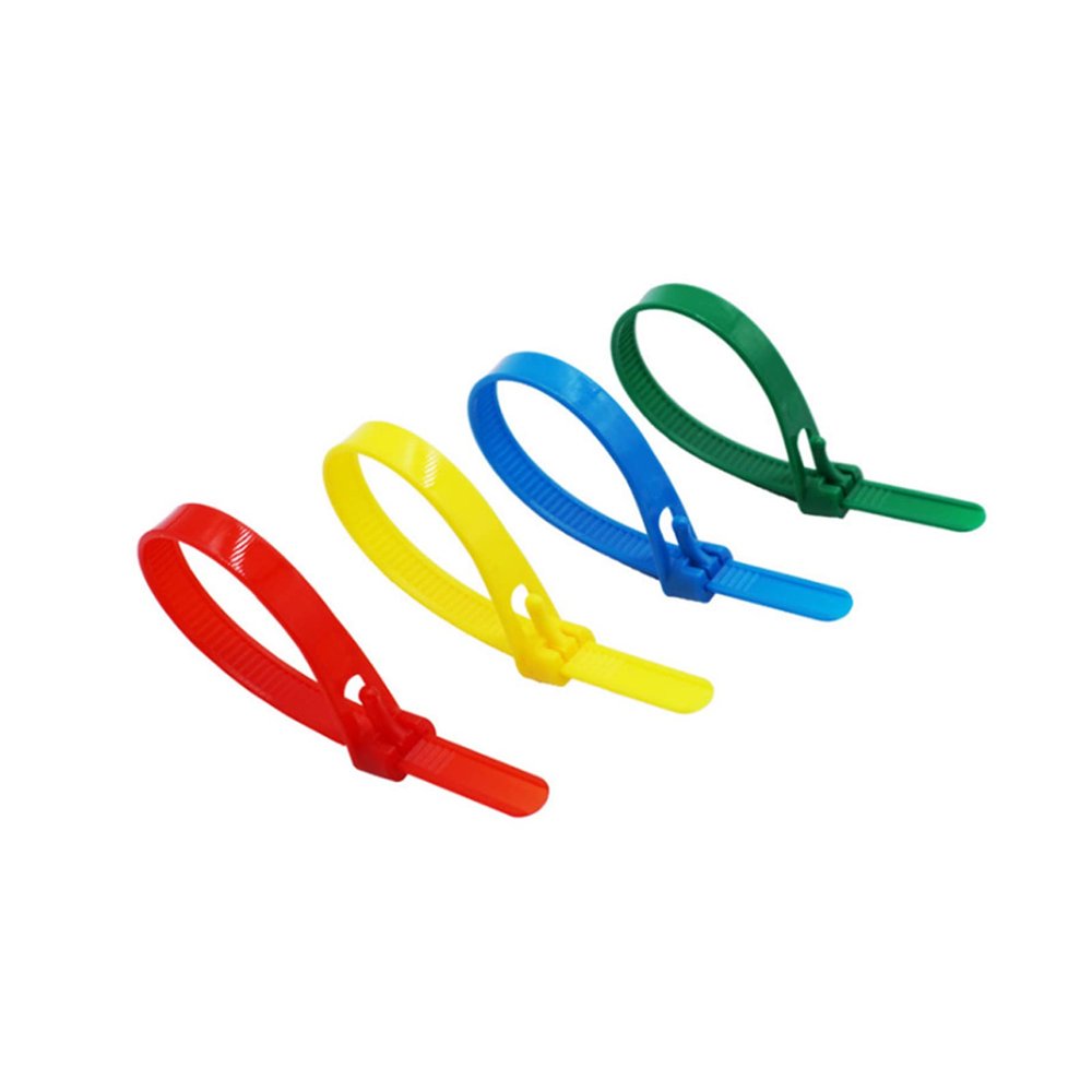 SHZJ Plastic Zip Ties, Reusable Zip Ties, Color Nylon Tie Wraps, Can Be Used for Tying Cables, Plants, Packages,Yellow 8300mm