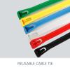 SHZJ Plastic Zip Ties, Reusable Zip Ties, Color Nylon Tie Wraps, Can Be Used for Tying Cables, Plants, Packages,Yellow 8300mm view 2