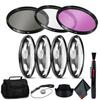 55mm Advanced Lens Kit - Includes UV/CPL/FLD Filters, Close-Up Set, Tulip Hood, Padded Case, Cleaning Kit & Cap Keeper - Fits 55mm Lenses view 1