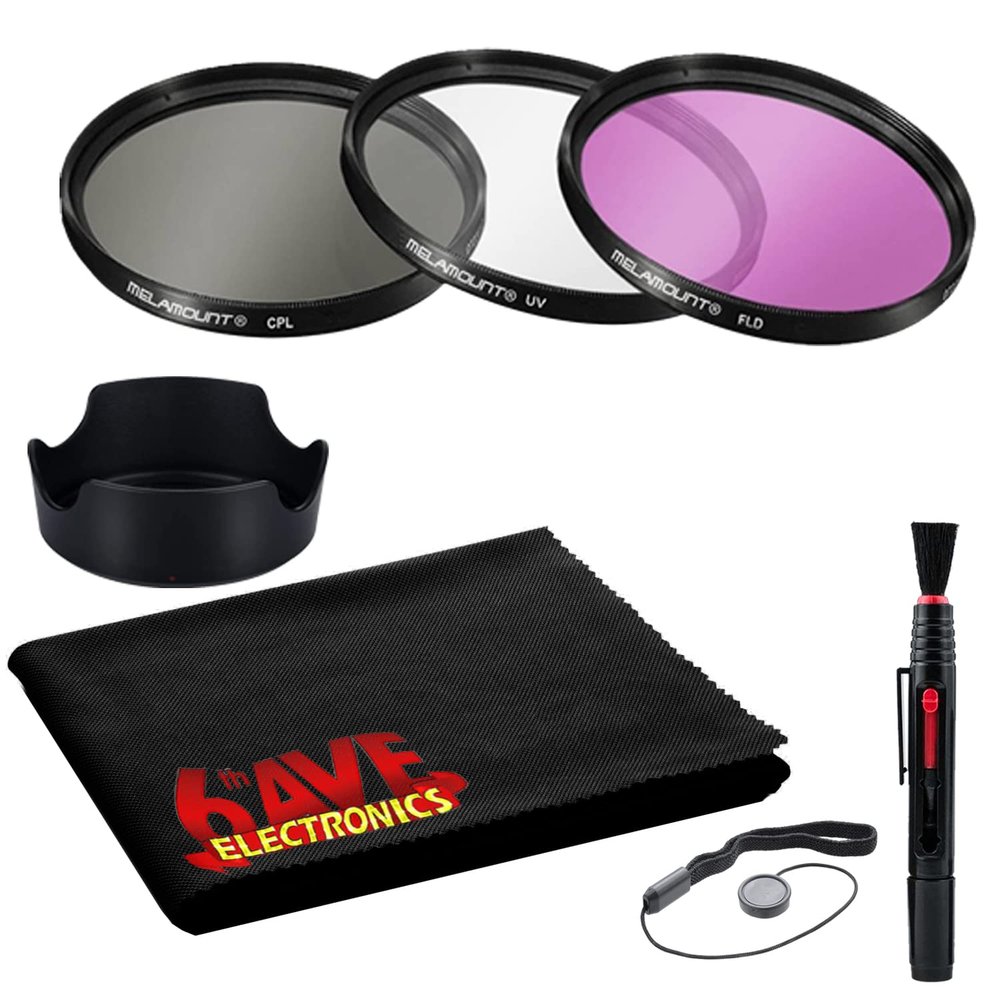 49mm Deluxe Lens Kit - Includes Close-Up Filters, Tulip Hood, Cleaning Kit & Cap Keeper - Fits 49mm Lenses