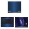 Decalrus - Protective Decal for The MSI GE76 Raider (17.3" Screen) Laptop Blue Texture Brushed Aluminum Vinyl Cover wrap BAmsiGE76_raiderBlue view 1