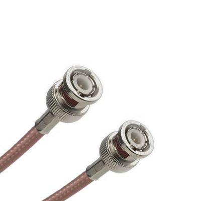 Remington Industries RG-400 Coaxial Cable Assembly with BNC (Male) to BNC (Male) Connectors, 50 Ohm Impedance, 5 ft Length