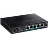 TRENDnet 5-Port Unmanaged 2.5G PoE+ Switch, Fanless, Compact Desktop Design, Metal Housing, 2.5GBASE-T Ports, IEEE 802.3bz, 55W PoE Budget, Black,Lifetime Protection,TPE-TG350 view 1