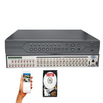 Evertech 32 Channel H.265 Surveillance Camera Video Recorder with 10TB Hard Drive DVR Supports 1080p AHD TVI CVI and Analog (960H) for up to 2.4mp Cameras