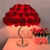 ZGHD Modern Table Lamp, Valentine's Day Decoration, Romantic Rose Flower Led Night Light Bedside Lamp for Valentine's, Wedding, Mother's Day Indoor Decorations Atmosphere Lighting, White and Pink view 4