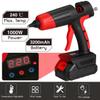 SISHUINIANHUA 1000W Hot Melt Cordless Glue Gun 21V Rechargeable Li-Ion Battery Copper Nozzle Home DIY Repair Tool for 18V Battery,2 Batteries view 3
