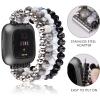 CAGOS Bracelet Compatible with Fitbit Versa 4 Bands/3/Sense/Sense 2 for Women, Handmade Beaded Elastic Replacement Wristband for Versa 2/1/Lite Watch/Special Edition Watch (Black, Versa 1/2/Versa Lite/Special Edition) view 3
