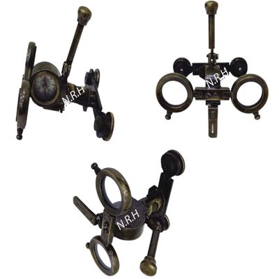 3'' New Model Antique Opera Glass for Bird Watching,Hunting, Antique Victorian Marine Brass Binocular for Adults and Kids, Trekking, Hunting, Camping
