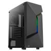Aerocool SCAPEBKV1, ATX Gaming Box, RGB LED Front, Tempered Glass, Fan 12 cm, Black view 1
