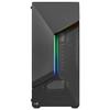 Aerocool SCAPEBKV1, ATX Gaming Box, RGB LED Front, Tempered Glass, Fan 12 cm, Black view 2