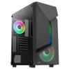 Aerocool SCAPEBKV3, ATX Gaming Box, RGB LED Front, Tempered Glass, 3 x ARGB Fans, Black view 1