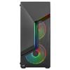 Aerocool SCAPEBKV3, ATX Gaming Box, RGB LED Front, Tempered Glass, 3 x ARGB Fans, Black view 2