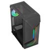 Aerocool SCAPEBKV3, ATX Gaming Box, RGB LED Front, Tempered Glass, 3 x ARGB Fans, Black view 3