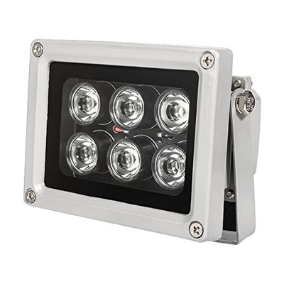 Infrared Illuminator, 850nm 6 LEDs 45 Degree Wide Angle IR Illuminator for Night Vision,Waterproof LED Infrared Light for CCTV Camera, Security Camera, No Power Adapter