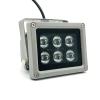 Infrared Illuminator, 850nm 6 LEDs 45 Degree Wide Angle IR Illuminator for Night Vision,Waterproof LED Infrared Light for CCTV Camera, Security Camera, No Power Adapter view 2