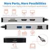 Tripp Lite USB-C Two-Monitor HDMI Laptop/Phone Docking Station, 4K @ 60 Hz (4:4:4), USB-A Hub, Gigabit Network Port, SD & MicroSD Memory Card, 100W USB-C Charging, 3-Year Warranty (U442-DOCK8G-GG) view 4