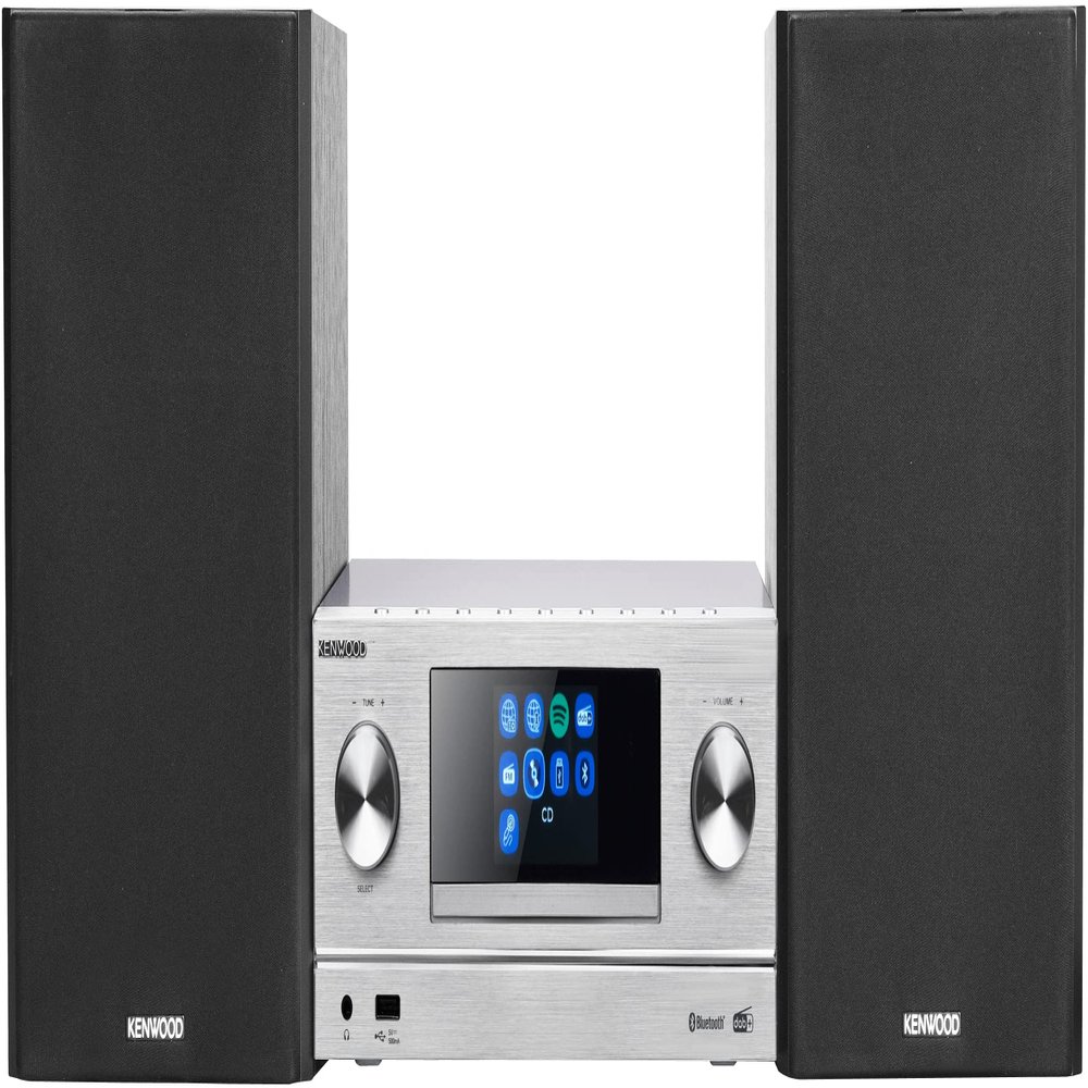 Kenwood M-9000S-S - Smart Micro Hi-Fi System with Internet Radio, DAB+, CD/USB and Audio Streaming, Colour Silver