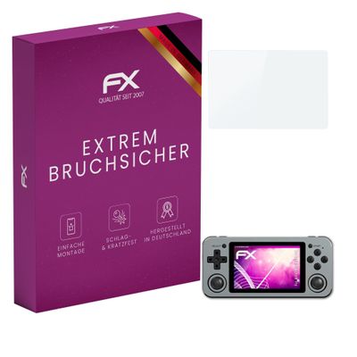 atFoliX Plastic Glass Protective Film compatible with Anbernic RG351M, 9H Hybrid-Glass FX Screen Protector