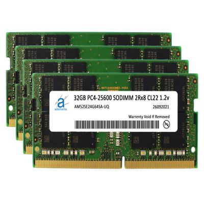 Adamanta 128GB (4x32GB) Compatible for Dell Precision DDR4 3200MHz PC4-25600 SODIMM 2Rx8 CL22 1.2v Laptop Notebook Memory RAM Upgrade P/N: SNPP6FH5C/32G