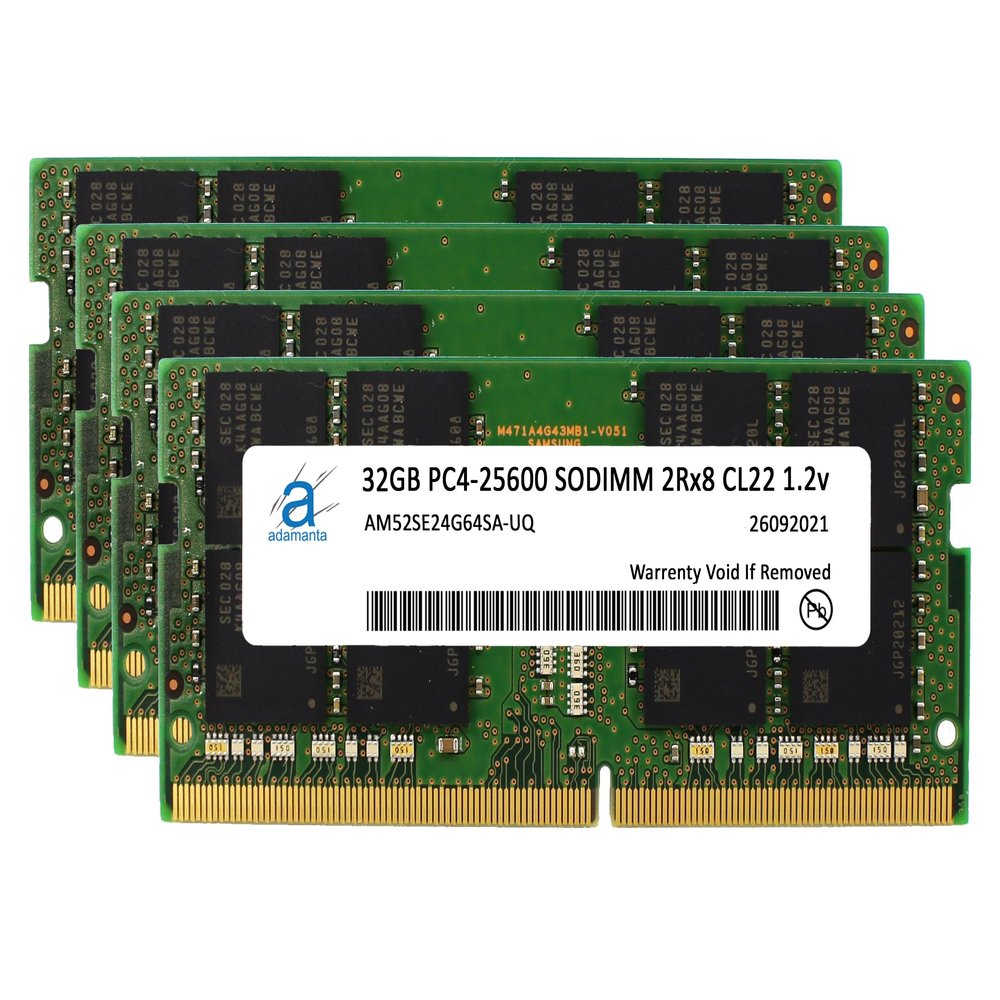 Adamanta 128GB (4x32GB) Compatible for Dell Precision DDR4 3200MHz PC4-25600 SODIMM 2Rx8 CL22 1.2v Laptop Notebook Memory RAM Upgrade P/N: SNPP6FH5C/32G