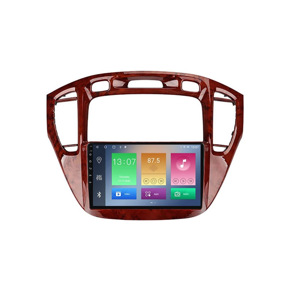 Double Din Car Stereo 9 Inch Touchscreen Car Radio for Toyota Highlander 2000-2007 with Carplay Android Auto/Backup Camera/Bluetooth/FM/Mirror Link/Steering Wheel Control,B,1+16G
