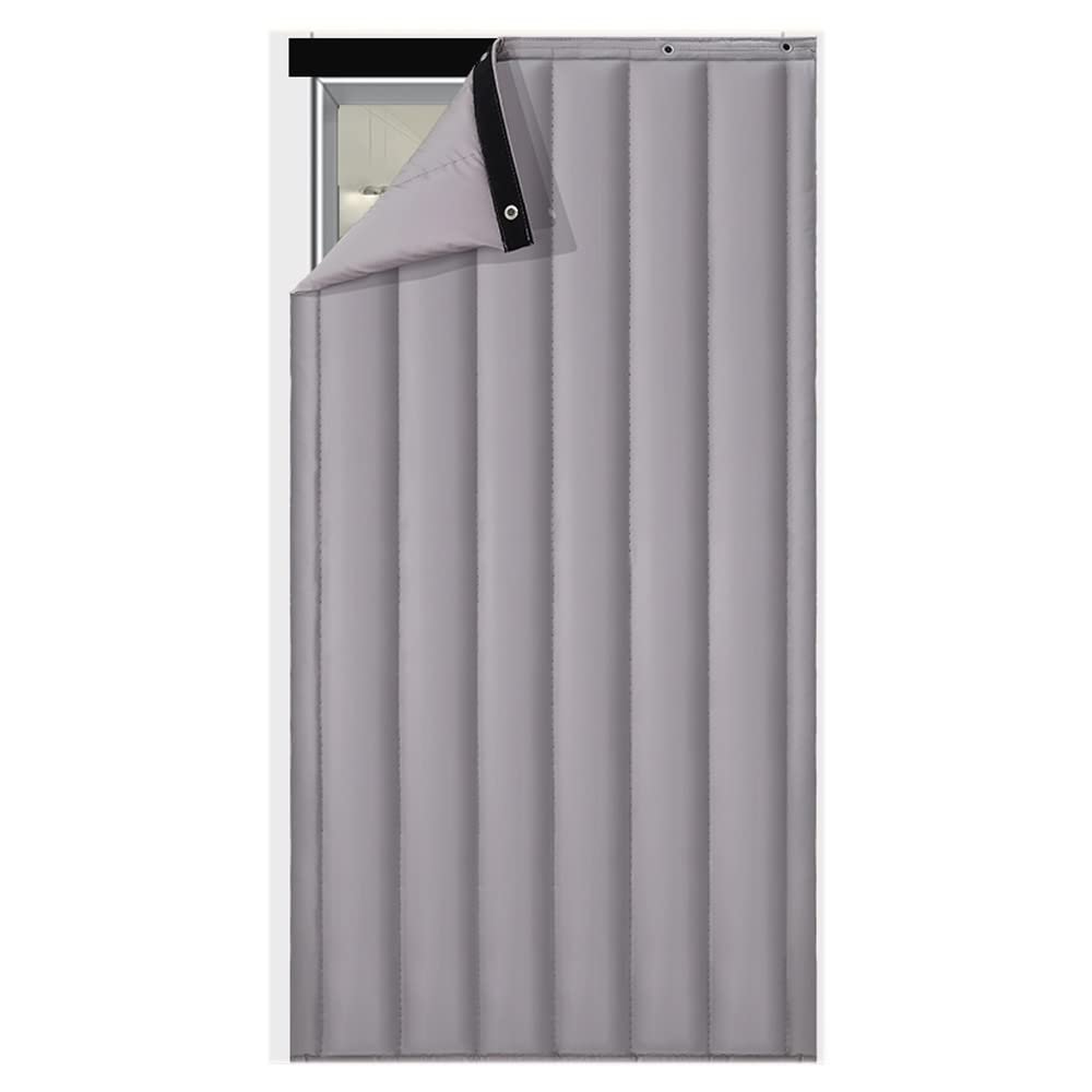 YZJJ Home Thermal Insulated Door Curtains, Soundproof Doorway Curtain, Window Cover for Cold, Winter Thicken Cotton Heavy Duty PU Soundproof Sheet, Windproof Waterproof Cold Protection Blanket