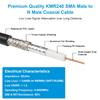 MOOKEERF KMR240 N Male to SMA Male Cable - 50FT Ultra Low Loss SMA to N Cable 50 ohm for WiFi Router/GPS Receiver/Antenna/Signal Booster Use view 3