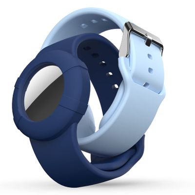 Airtag Bracelet for Kids-2 Pack, Waterproof Airtag Toddler Bracelet Compatible with Apple Airtag (1st & 2nd Gen), Adjustable Watch-Style Wristband Soft Silicone Hidden