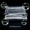 Transparent PVC Plastic Tarpaulin 22m 23m 24m 33m 34m, Waterproof Clear Tarpaulin, 0.35mm Tear-Resistant Anti-Aging Outdoor Tarp Cover Awning, Customizable,Transparent-1.55.5m/4.918ft view 4