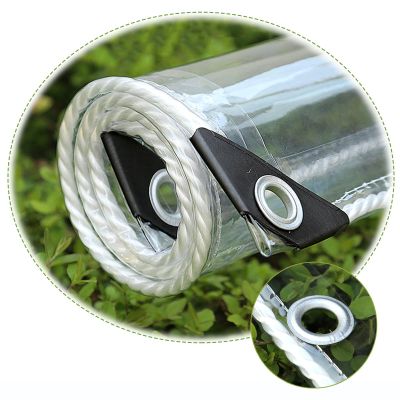 Transparent PVC Plastic Tarpaulin 22m 23m 24m 33m 34m, Waterproof Clear Tarpaulin, 0.35mm Tear-Resistant Anti-Aging Outdoor Tarp Cover Awning, Customizable,Transparent-2.12.5m/6.98.2ft