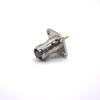 Elecbee TNC Connector 4 Hole Flange Female Straight 50 Panel Mount Bulkhead Fitting Solder Termination Female Straight 4 Hole Flange TNC Connector view 1