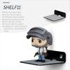 BRAINWAVZ 2-Pack 4 Small Floating Shelf Bluetooth Speaker Stand, Adhesive & Screw Wall Mount, Anti Slip, for Cameras, Baby Monitors, Webcam, Router & More, Universal Holder (SHELF11 Black) view 2