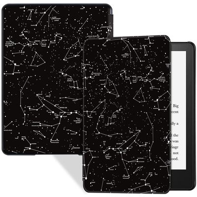 BOZHUORUI Slim Case for Kindle Paperwhite 11th Generation and Kindle Paperwhite Signature Edition eReader (6.8 inch, 2021 Release) - PU Leather Lightweight Cover with Auto Wake/Sleep (Constellation)