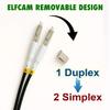 Elfcam - 30m/98.4ft Outdoor and Indoor Shielded Armored Fiber Optic Cable LC/UPC to LC/UPC OS2 Singlemode Duplex 9/125m LSZH, Black 30 Meters view 3