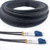 Elfcam - 120m/393.7ft Outdoor and Indoor Shielded Armored Fiber Optic Cable LC/UPC to LC/UPC OS2 Singlemode Duplex 9/125m LSZH, Black 120 Meters view 1