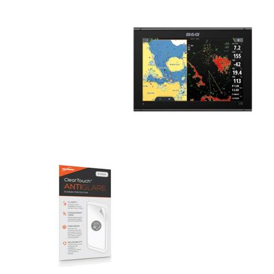 BoxWave Screen Protector Compatible with B&G Vulcan 12 - ClearTouch Anti-Glare (2-Pack), Anti-Fingerprint Matte Film Skin