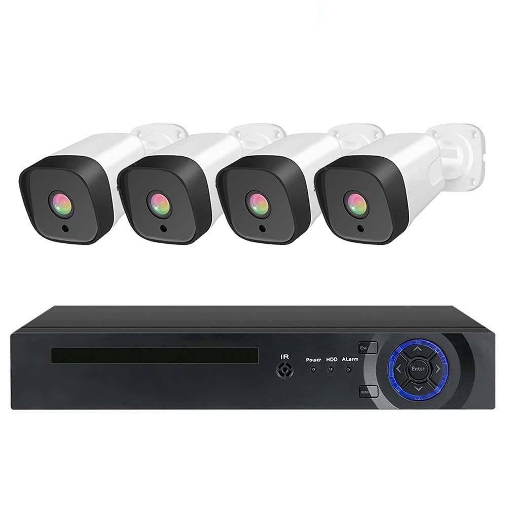 YINHA 8CH NVR HD Security Camera System, 1080P CCTV Surveillance Kit, 1. 3MP Weatherproof Bullet Cameras, Night Vision, Motion Detection, 2- Way Audio (Size : Standard Kit)