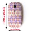 2.4G Wireless Mouse with Cute Pattern Design for All Laptops and Desktops with Nano Receiver - Colorful Textile Design view 2