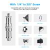 EACHSHOT 2-Pack Light Stand Kit, 2.8m Stainless Steel Heavy Duty with 1/4" to 3/8" Adapter for SL60W VL150W SL150W AD600BM MS300, Studio Softbox, Monolight, and Other Photographic Equipment view 4