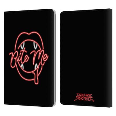 Head Case Designs Officially Licensed Bebe Rexha Neon Bite Me Key Art Leather Wallet Case Compatible with Kindle Paperwhite 1/2 / 3