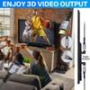 4K HDMI Extension Cable (2 Pack 10FT+ 10FT), HDMI 2.0 Braided Extender Male to Female Cord, Pure Copper 3D 4K@60Hz 2160p 1080p HDR HDCP 2.2 ARC (with Ties, U Nails, 2 HDMI Adapters)-10 Feet-2 Pack view 3