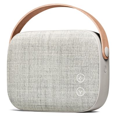 Vifa Helsinki Portable Mini Speaker - IPX4 Waterproof, HD Stereo, Stylish Bluetooth Speaker for Outdoor, Home, Party (Sandstone Grey)