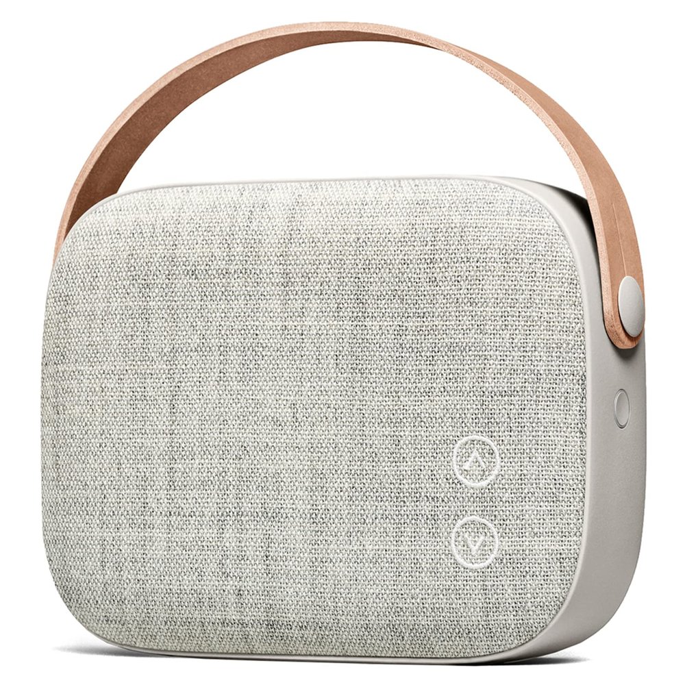 Vifa Helsinki Portable Mini Speaker - IPX4 Waterproof, HD Stereo, Stylish Bluetooth Speaker for Outdoor, Home, Party (Sandstone Grey)