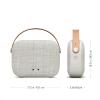Vifa Helsinki Portable Mini Speaker - IPX4 Waterproof, HD Stereo, Stylish Bluetooth Speaker for Outdoor, Home, Party (Sandstone Grey) view 2