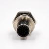 Elecbee M12 12 Pin Male Connector Panel Receptacles A Coded Straight Back Mount Solder Type Cable Waterproof Shiled view 3