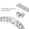 Mtozon Bling Bands Compatible with Fitbit Charge 6/Charge 5, Dressy Metal Bracelet Luxurious Rhinestone Replacement Wristband for Women, Silver view 2