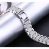 Mtozon Bling Bands Compatible with Fitbit Charge 6/Charge 5, Dressy Metal Bracelet Luxurious Rhinestone Replacement Wristband for Women, Silver view 3