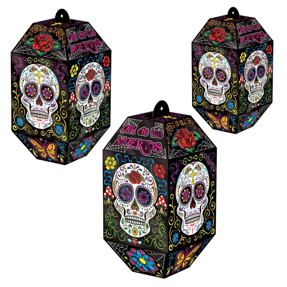 Foil Day of The Dead Paper Lanterns