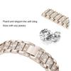 Mtozon Bling Bands Compatible with Fitbit Charge 6/Charge 5, Dressy Metal Bracelet Luxurious Rhinestone Replacement Wristband for Women, Soft Gold view 2