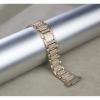 Mtozon Bling Bands Compatible with Fitbit Charge 6/Charge 5, Dressy Metal Bracelet Luxurious Rhinestone Replacement Wristband for Women, Soft Gold view 3